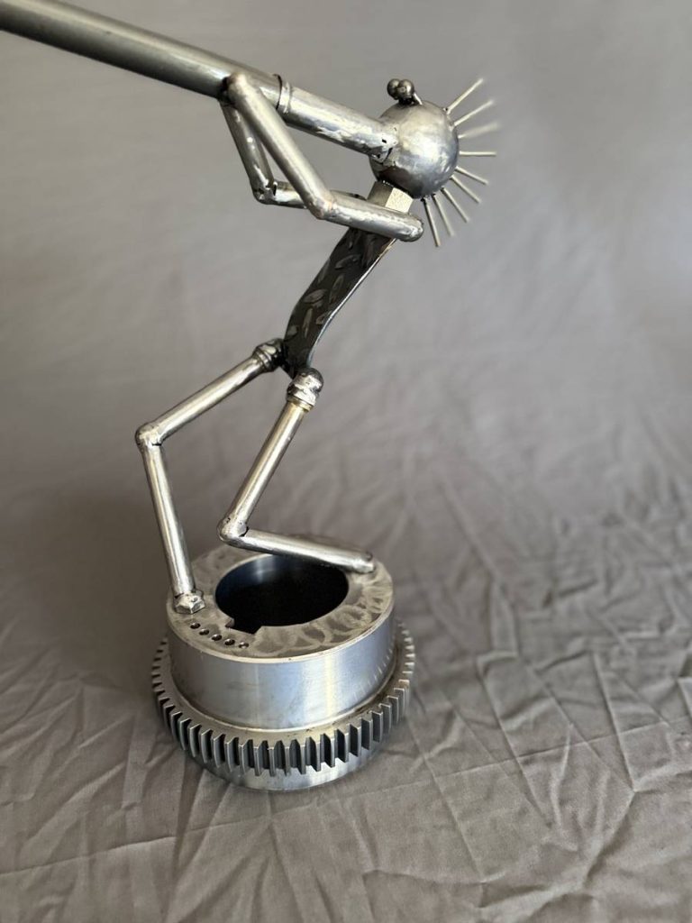 Braaptor — a trophy welded from reclaimed automotive parts
