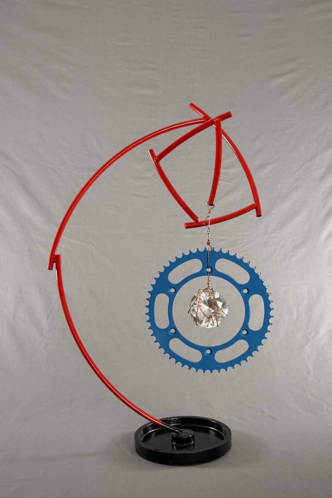 Diamond in the Rough — a trophy welded from reclaimed automotive parts