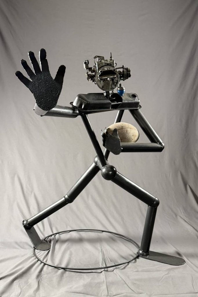 Heisman — a trophy welded from reclaimed automotive parts